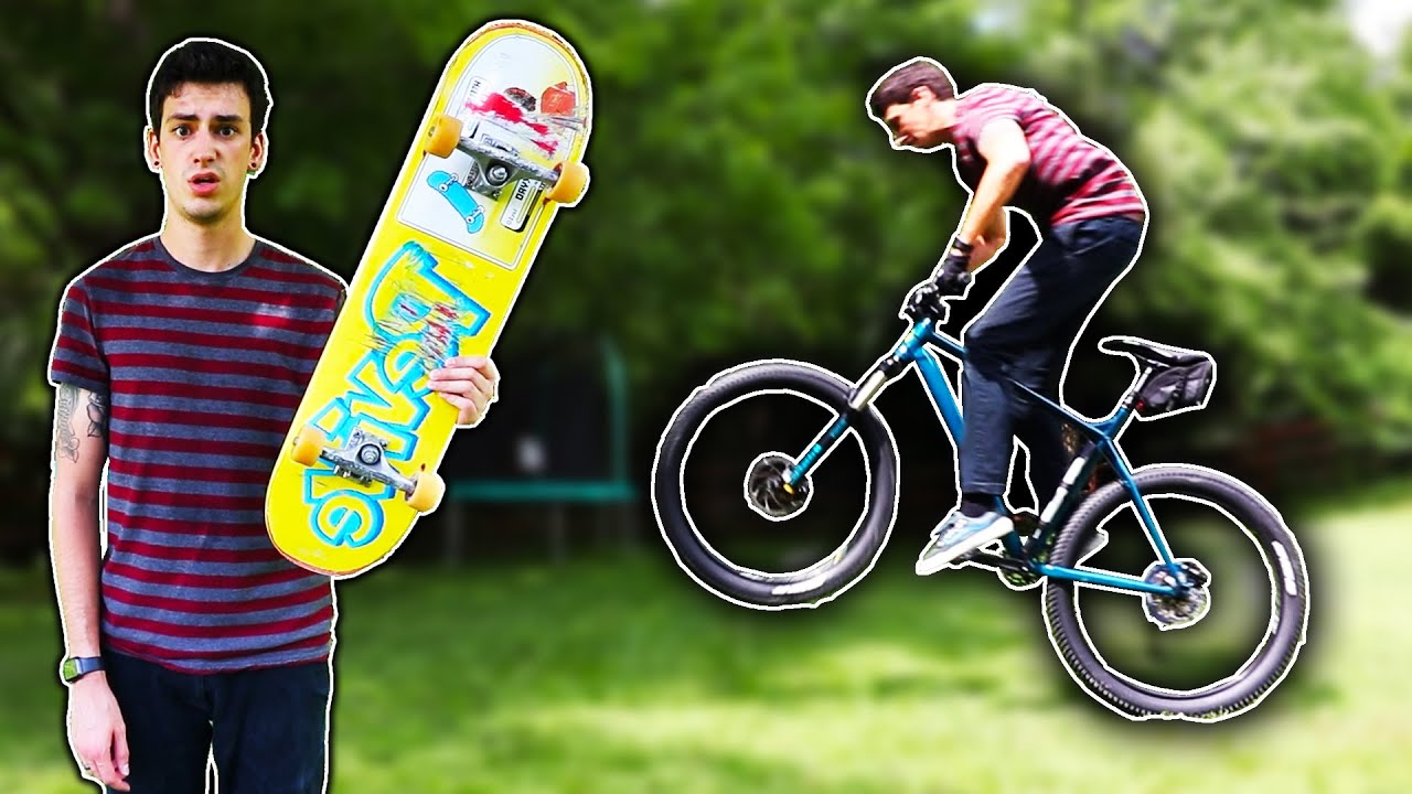 SKATER ATTEMPTS TO BUNNY HOP!