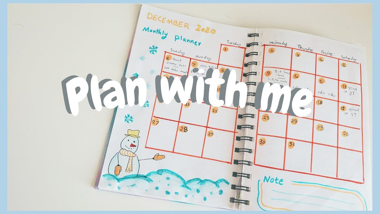PLAN WITH ME| December monthly planner inspiration | beginner bullet journal set up