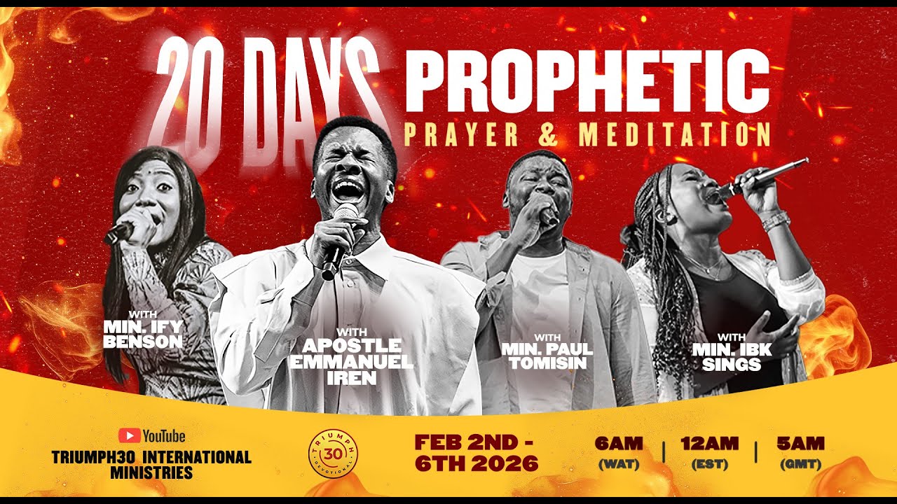 DAY 16 OF 20 DAYS OF PROPHETIC PRAYER AND MEDITATION WITH APOSTLE EMMANUEL IREN | 2ND FEBRUARY 2026