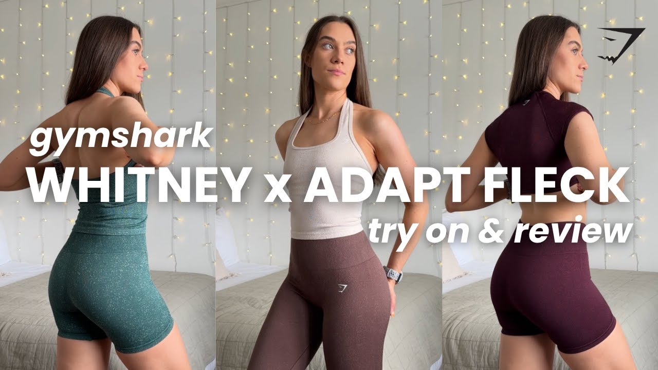 NEW GYMSHARK WHITNEY X ADAPT FLECK COLLECTION / TRY ON HAUL & HONEST REVIEW 🦈 code ‘TORIFIT10’
