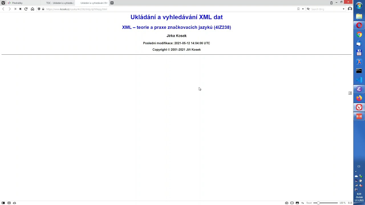 Ukládání a vyhledávání XML dat