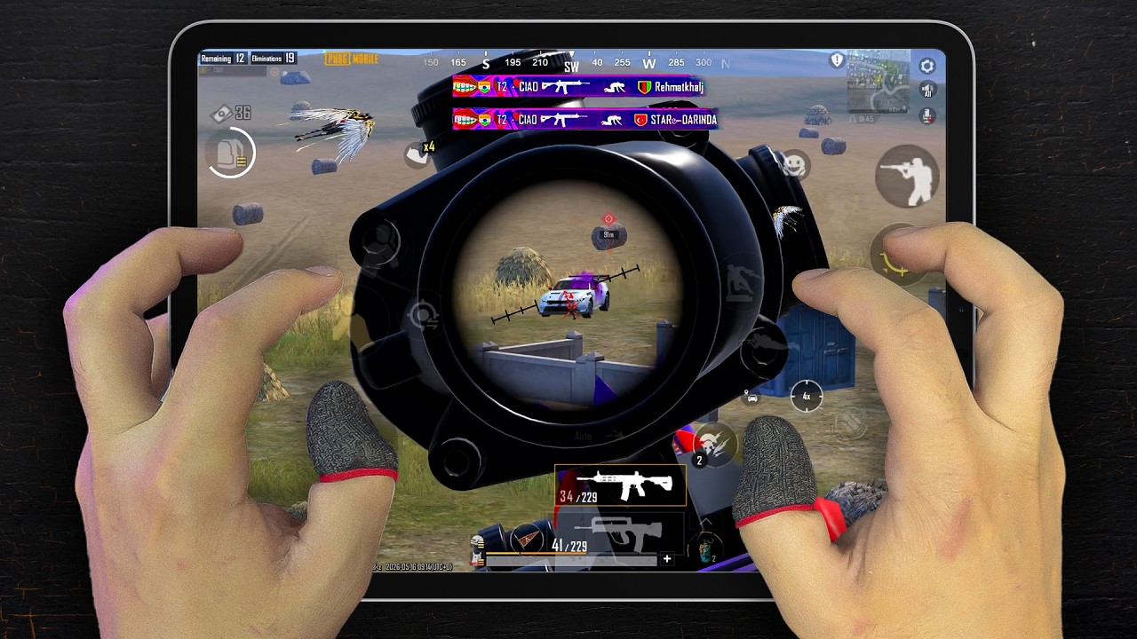 iPad Pro M2🔥 HANDCAM 120 FPS | 6 Finger Claw + Gyroscope | PUBG Mobile