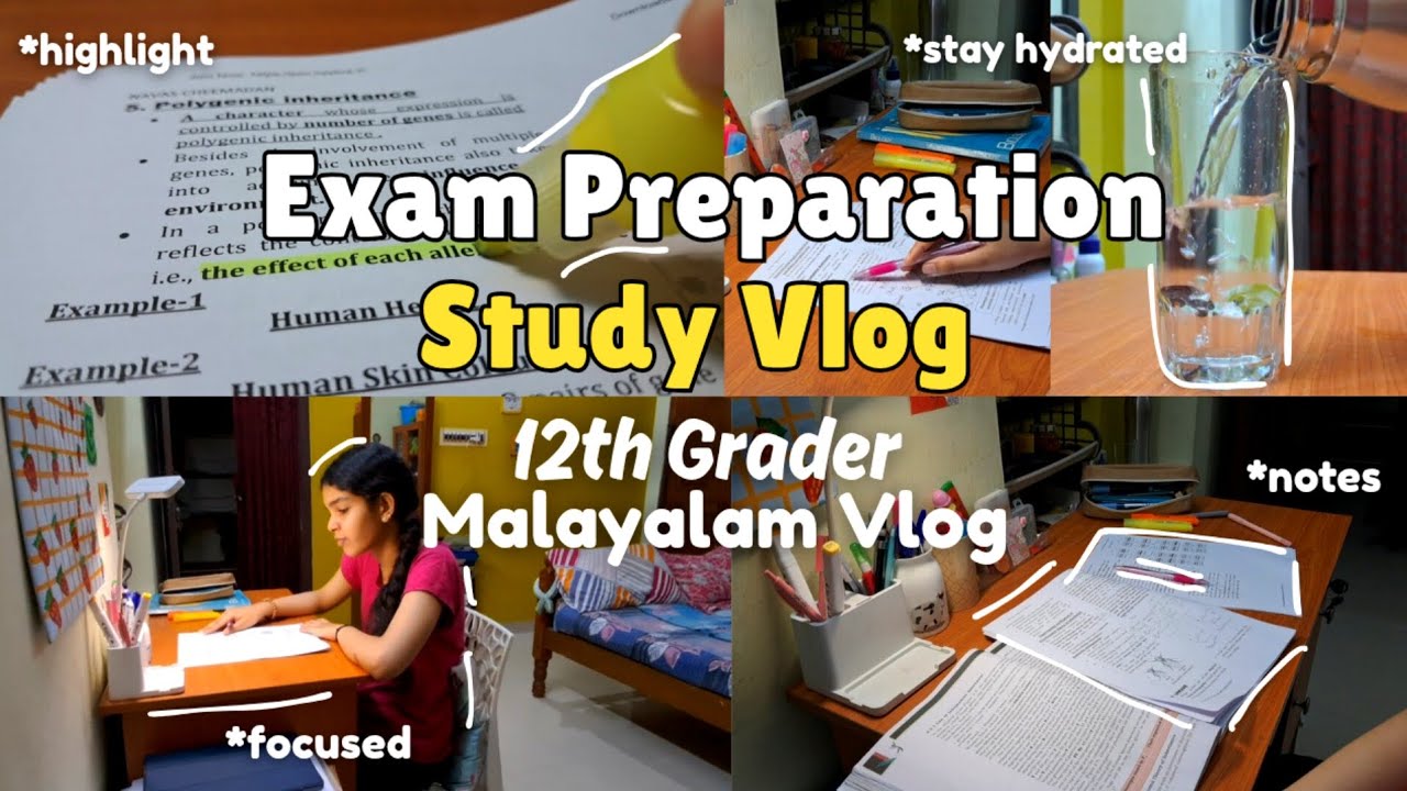 Exam Preparation - Study Vlog || 12th Grader || Malayalam || Lonely Lunar 