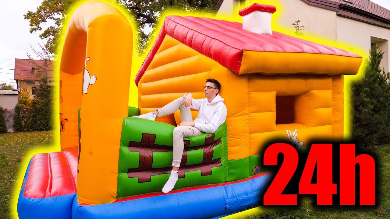 24 GODZINY w DMUCHANYM DOMU!