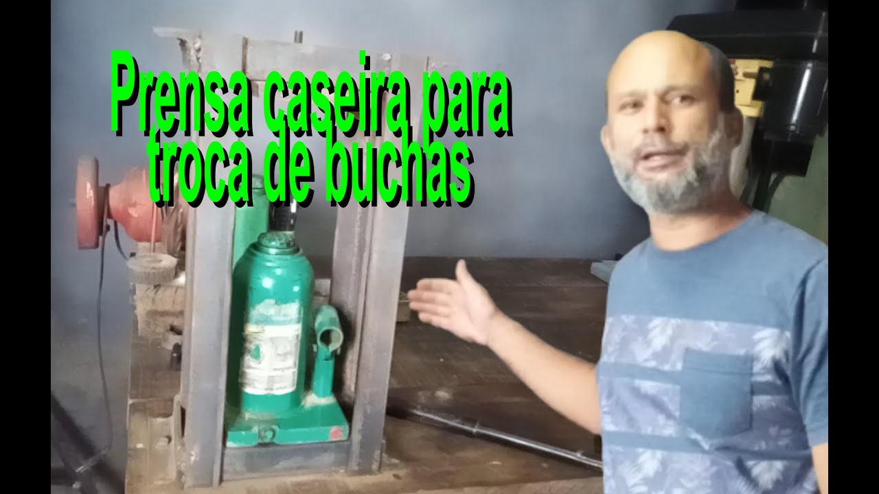 Prensa caseira para troca de buchas automotivas: detalhes construtivos