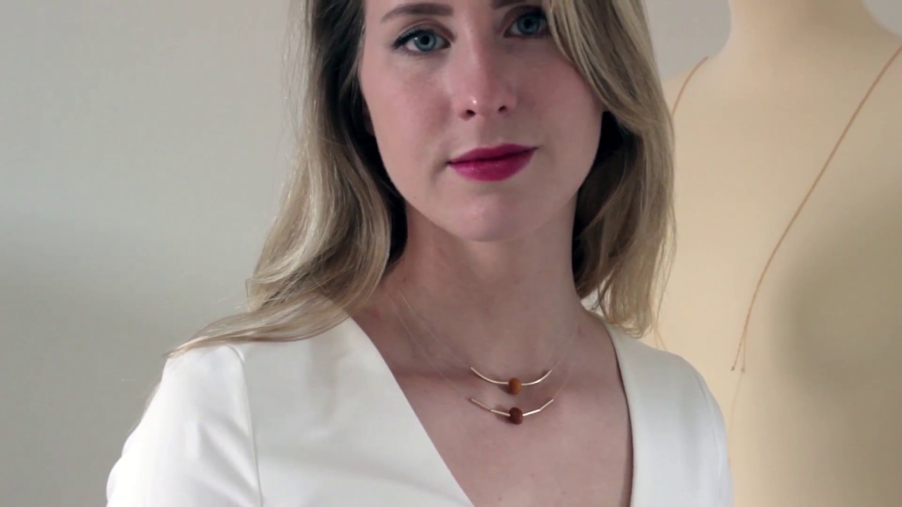 Trilogie 3/3 Bijou de corps n&deg;3 . SYDO bijoux . Perle d'ocre