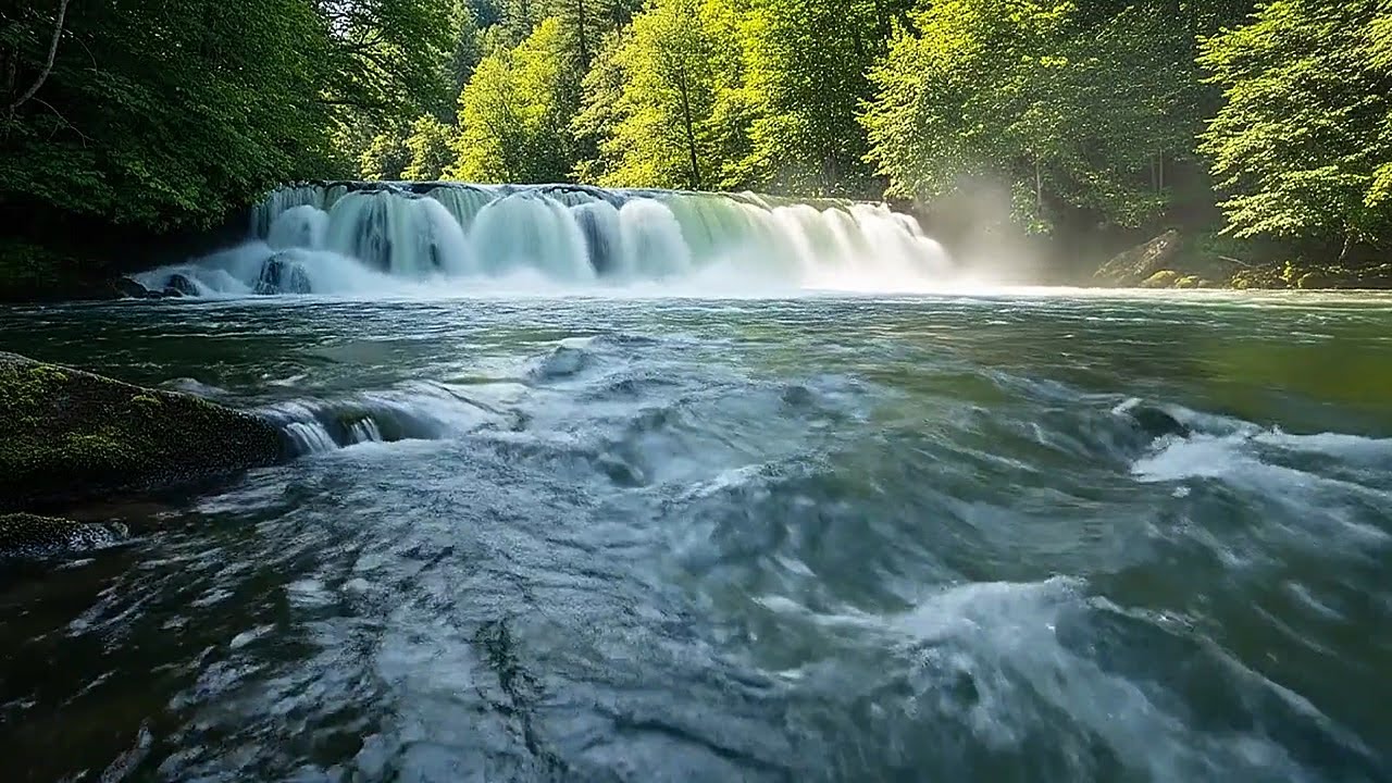 Peaceful Nature Stream | River Sound Ambience to Sleep, Study, and Feel Better