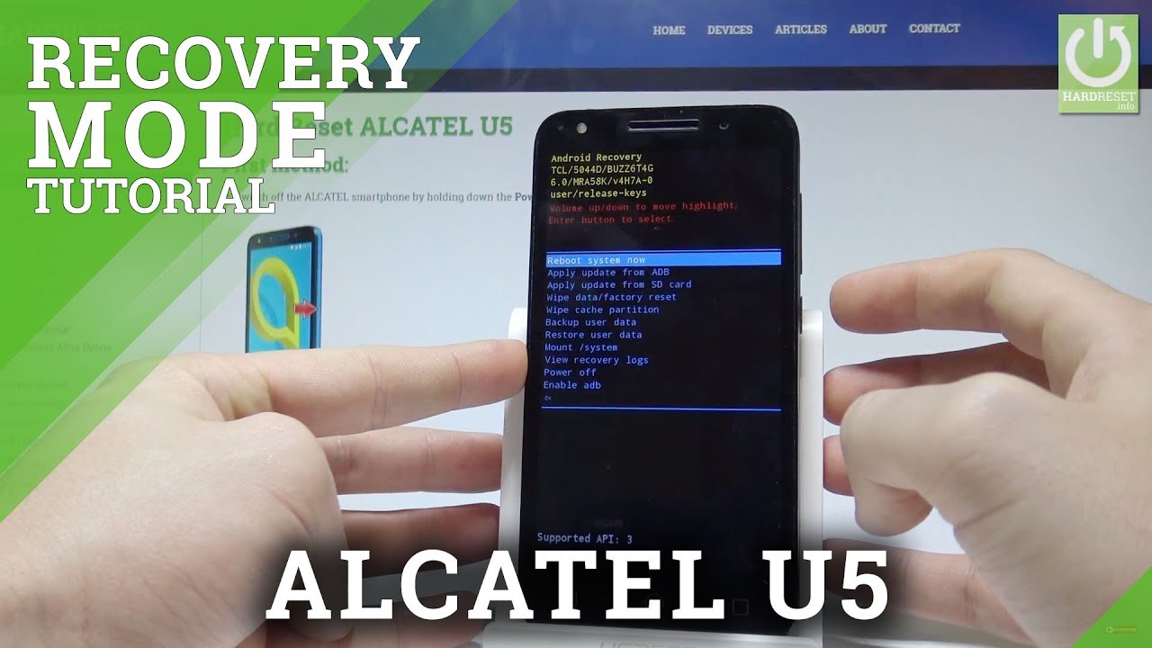 How to Open Recovery Mode in ALCATEL U5 |HardReset.info
