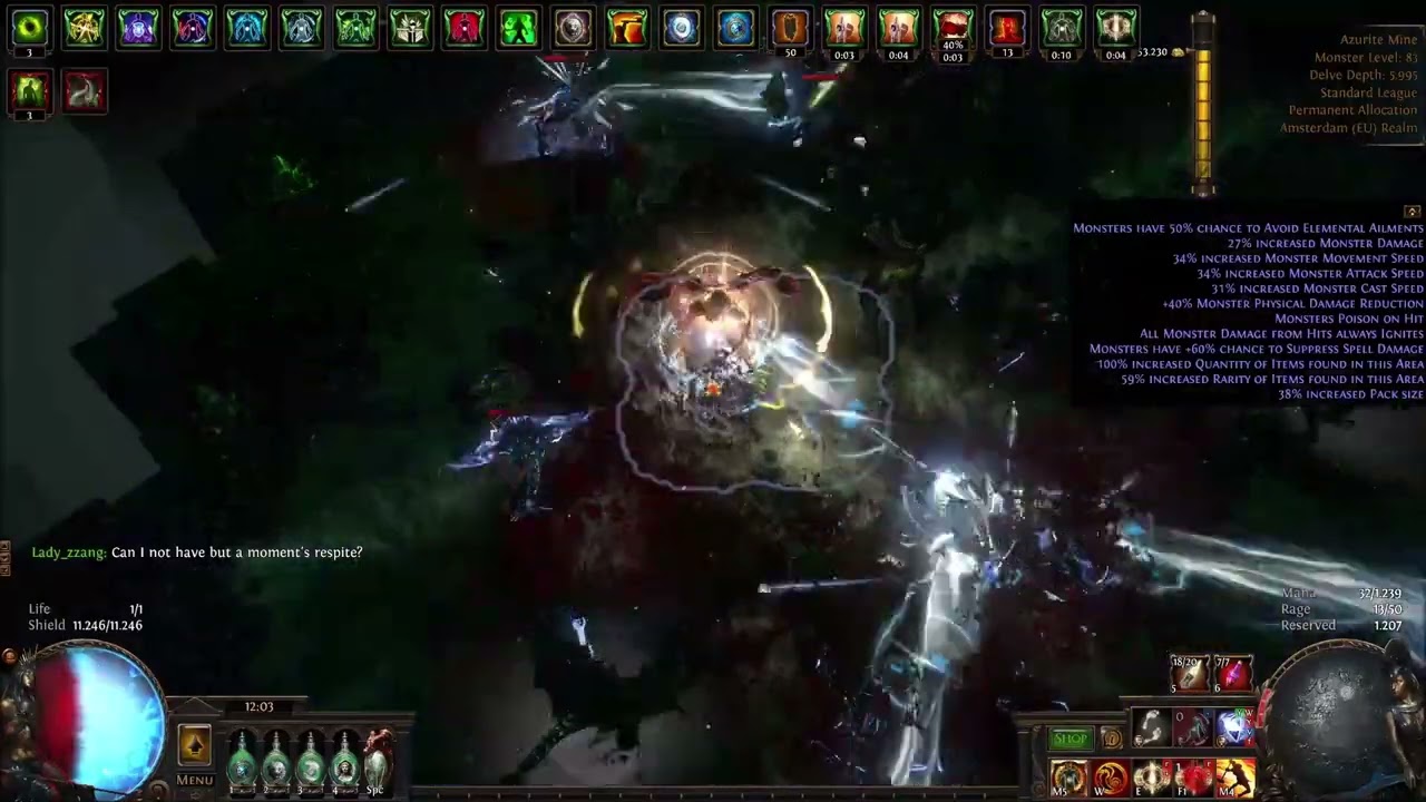 [3.22] Spectral Shield Throw Armour Stack Testing VS Kurgal Delve 6000