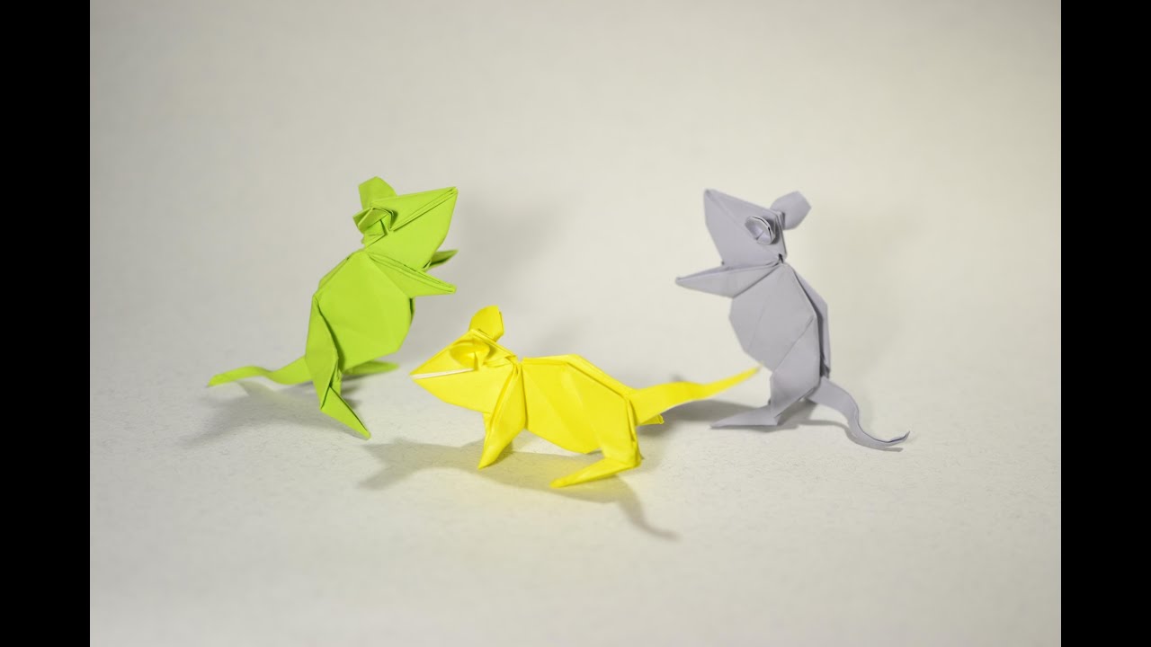 Origami Mouse by Kasahara Kunihiko - Yakomoga easy Origami tutorial