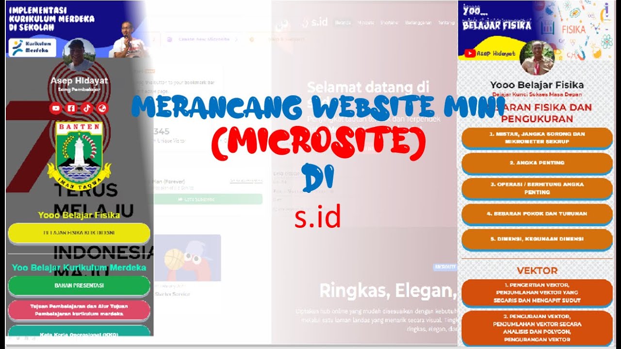 MEMBUAT WEBSITE MINI (MICROSITE) DI S.ID