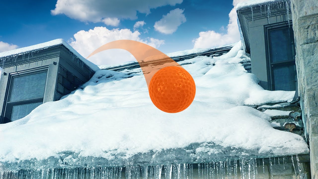 ICY ROOF TOP TRICK SHOTS!