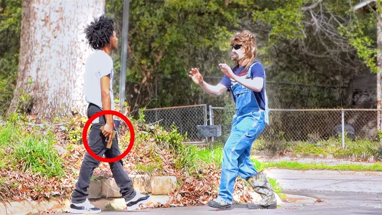 White Face In The Hood Prank GETS PHYSICAL!
