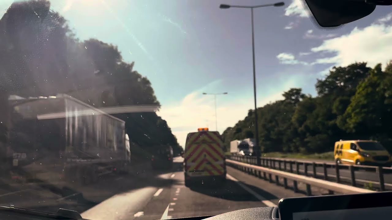 Driving Birmingham to Manchester on M6 Highway 🇬🇧 f