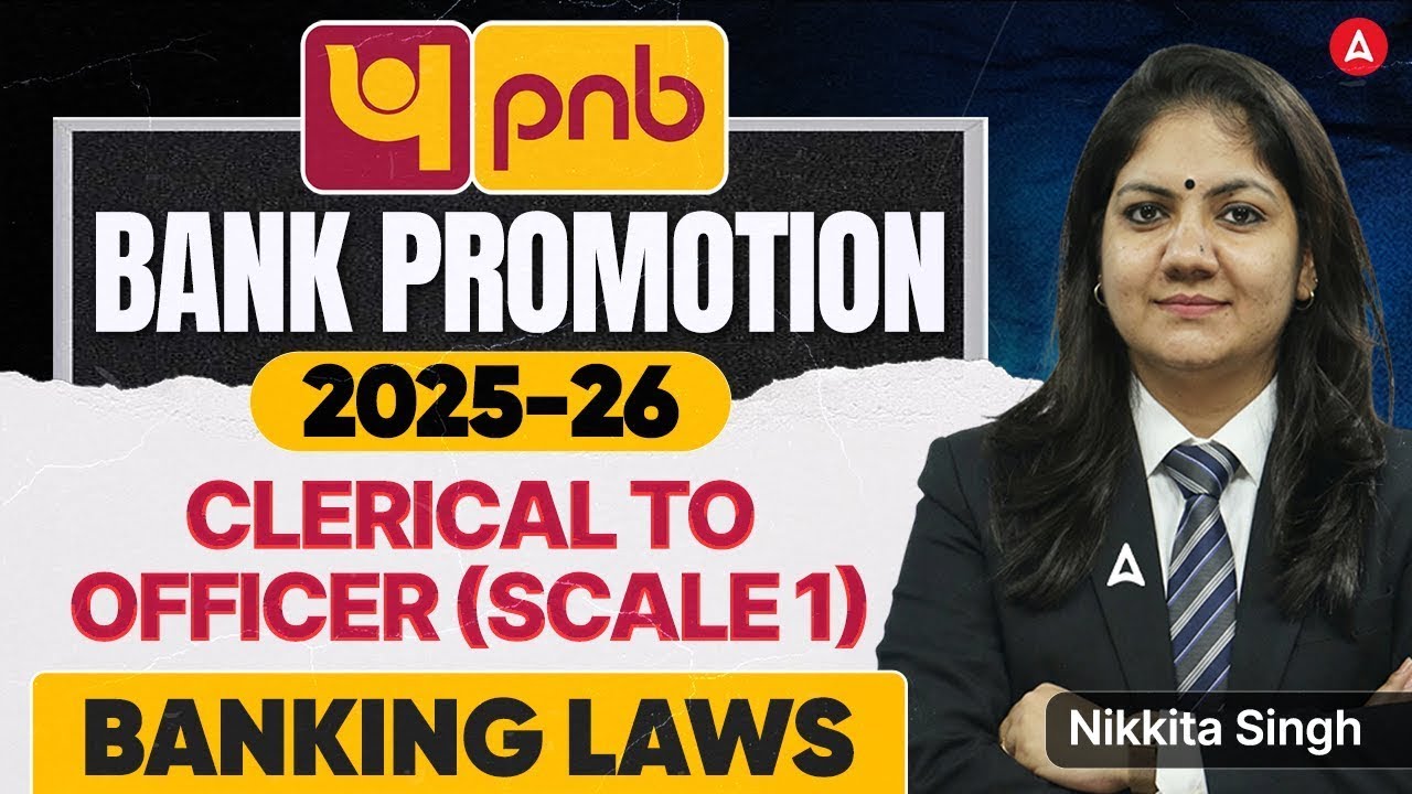 PNB Bank Promotion Exam 2025 | Clerical To Officer (Scale 1) | Banking Laws | Nikkita Singh
