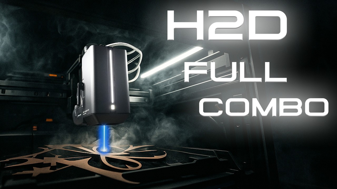H2D BAMBU LAB | ЛАЗЕР в 3D принтере ? МОДУЛЬ РЕЗКИ ? СТИЛО? H2D LASER FULL COMBO
