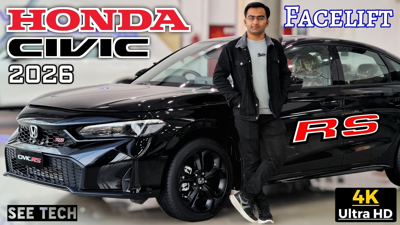 Honda Civic RS Turbo Facelift 2026 Detailed Walk Around In 4k Ultra HD
