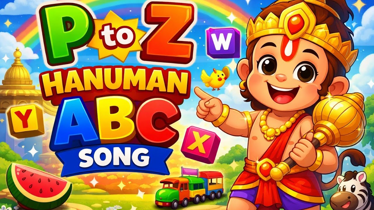 Hanuman ABC Song Part 3 | P to Z Alphabet Learning 🔤 