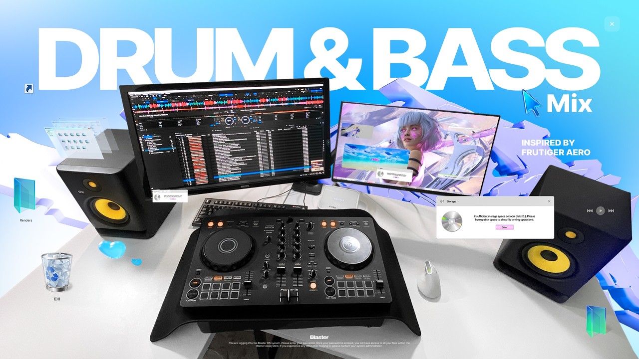 Drum & Bass mix inspired by FRUTIGER AERO