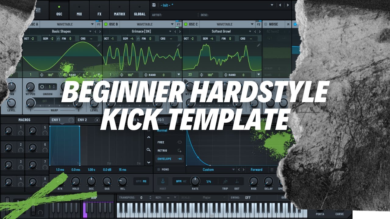 Hardstyle kick for BEGINNERS in Serum 2 [FREE FLP]