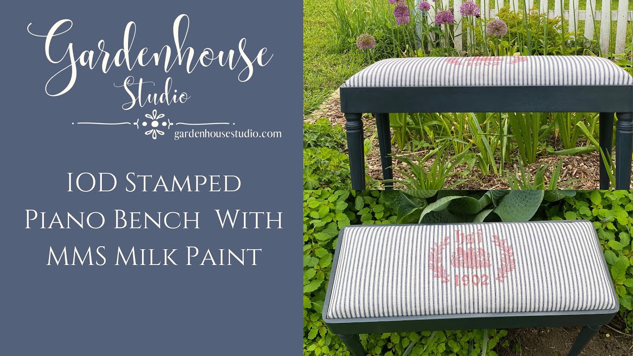 Piano Bench Painted With MMS Milk Paint