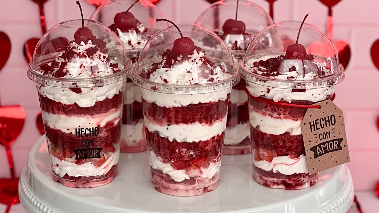 VASITOS 3 LECHES RED VELVET para regalo o negocio | ESPECIAL DE SAN VALENTIN | POSTRES CON IXCHEL