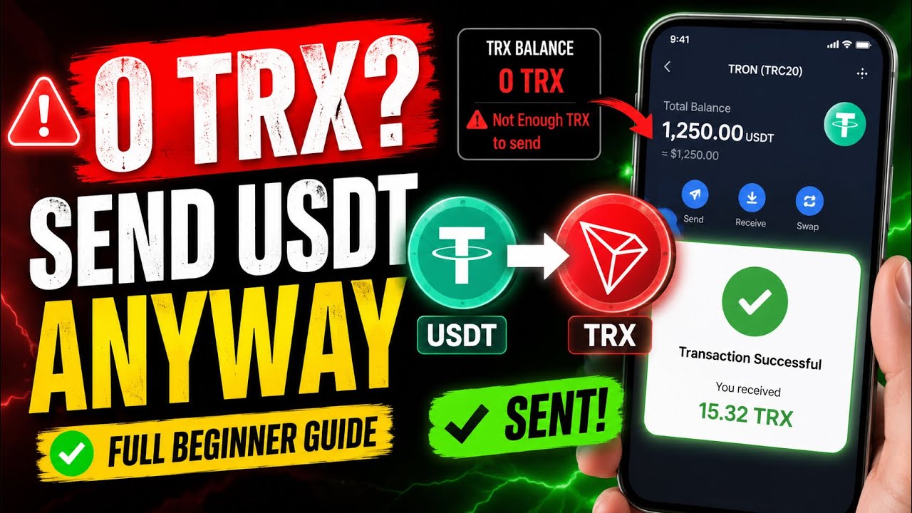 How to Send USDT on TRON Without TRX (Full Beginner Guide)