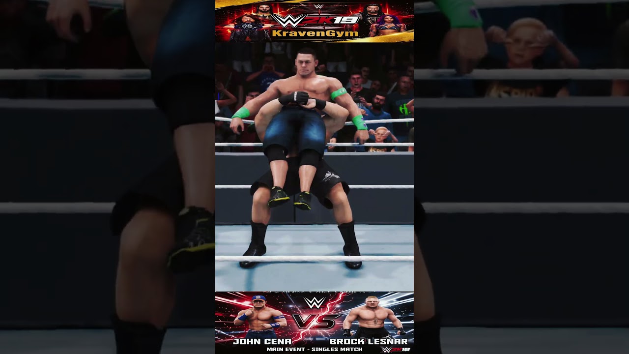 John Cena vs Brock Lesnar💀🐐| wwe2k19 | #wwe2k19 #wwe #shorts #wwe2k #gaming #wwegames