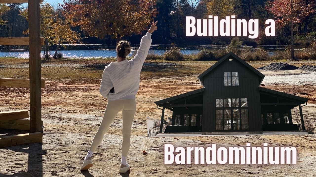 Building our modern black barndominium house airbnb metal barn