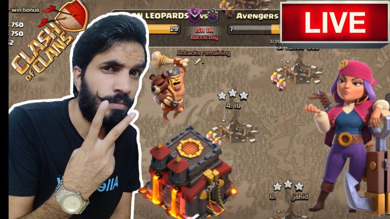 3 Star any Base Th10...Live War attacks Th10....Clash of Clans...Coc....