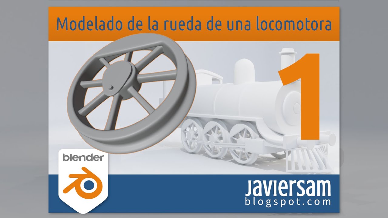 Rueda de una locomotora (modelado con Blender) - Locomotive wheel (modelling with Blender)