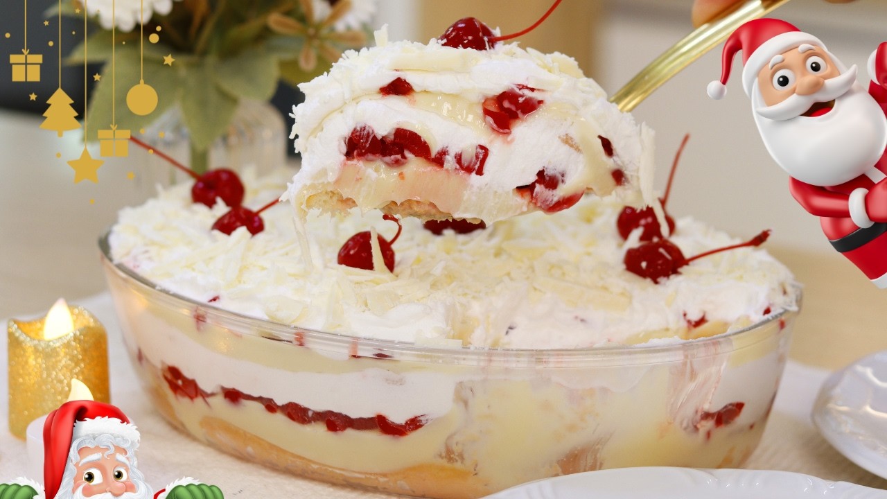 PAVÊ ESPECIAL PARA AS FESTAS - RECHEIO SUAVE E CREMOSO - FLORESTA BRANCA - Dika da Naka