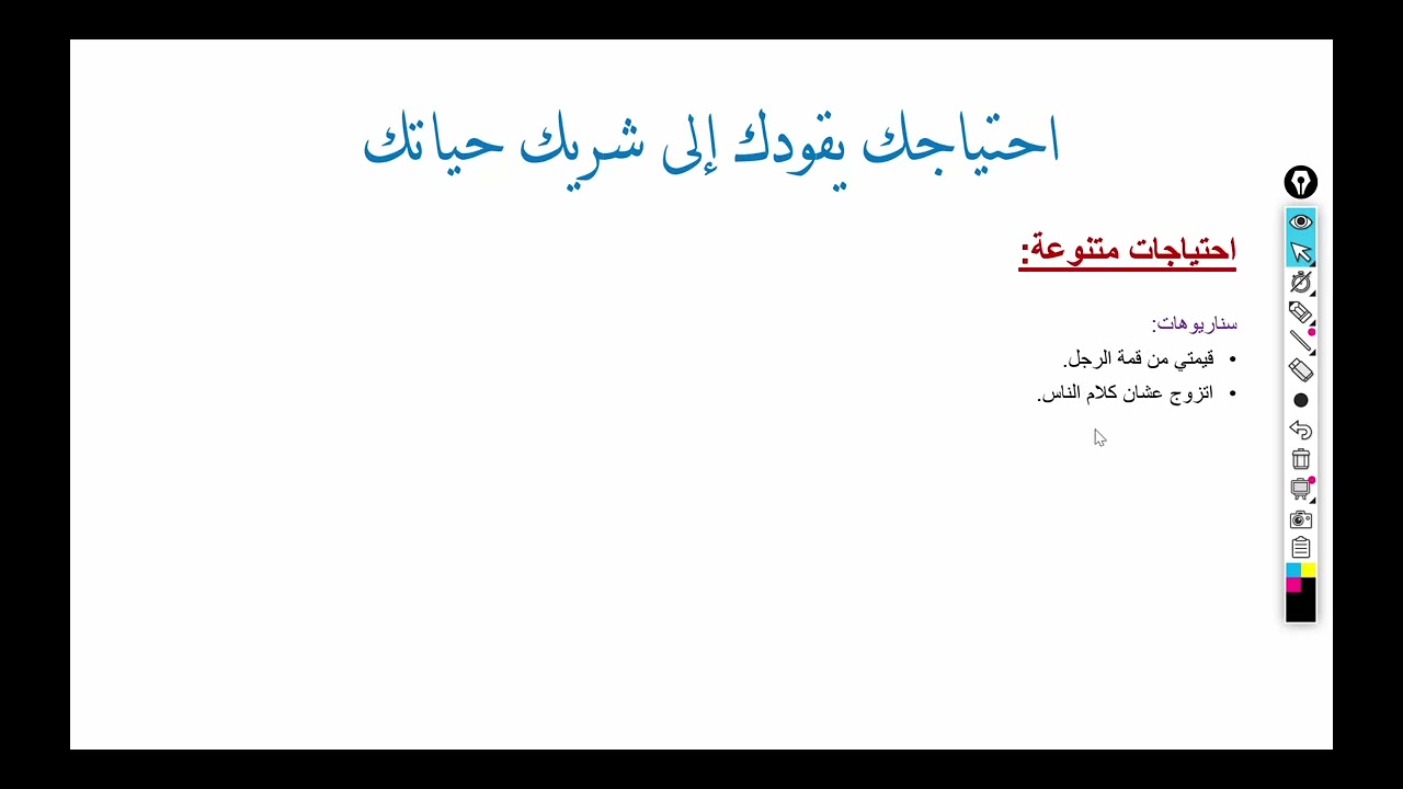 احتياجاتك يقودك إلى شريك حياتك - احتياجات متنوعة