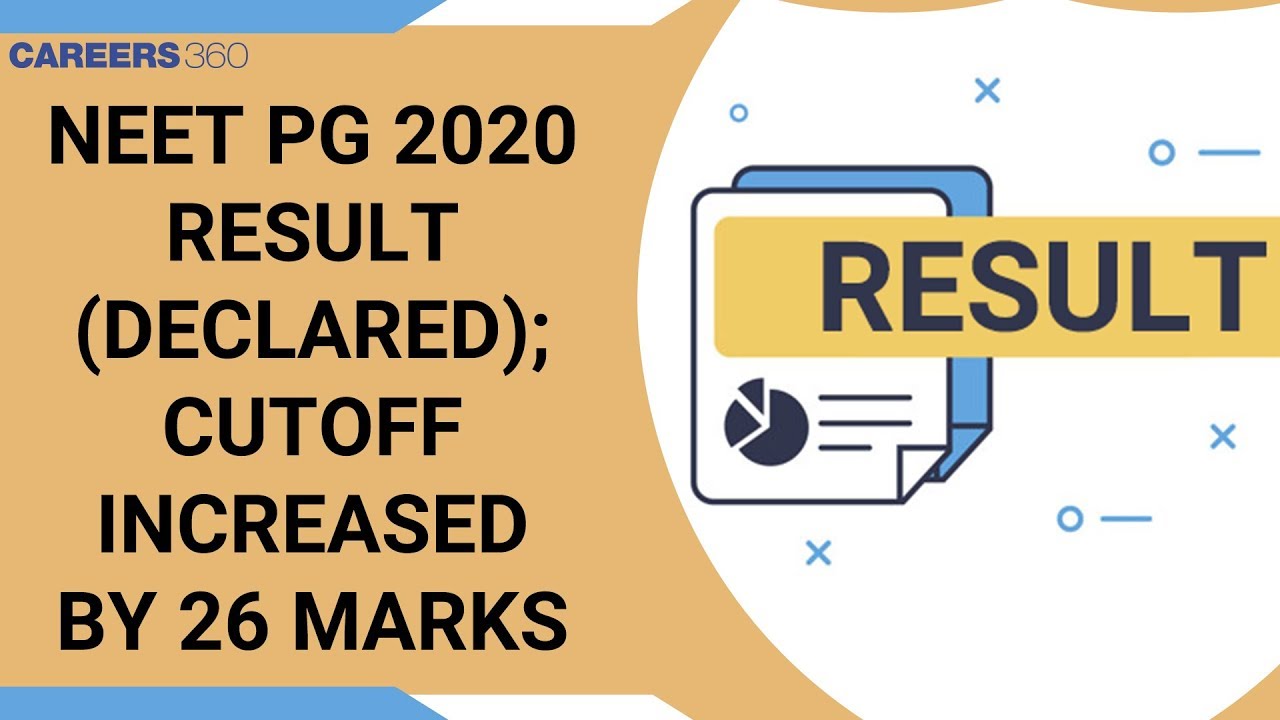 NEET PG 2020 Result Declared; Cutoff increased by 26 marks