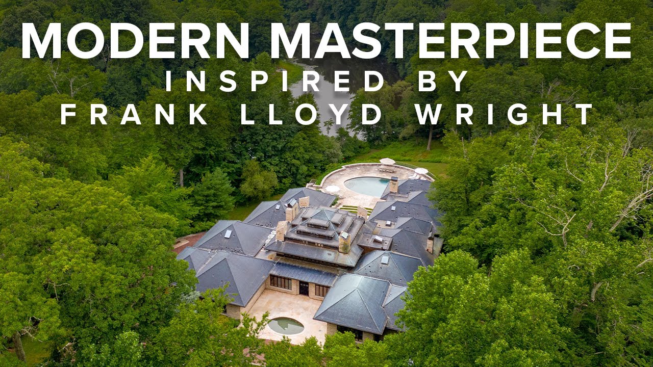 Frank Lloyd Wright Inspired Modern Masterpiece - DroneHub