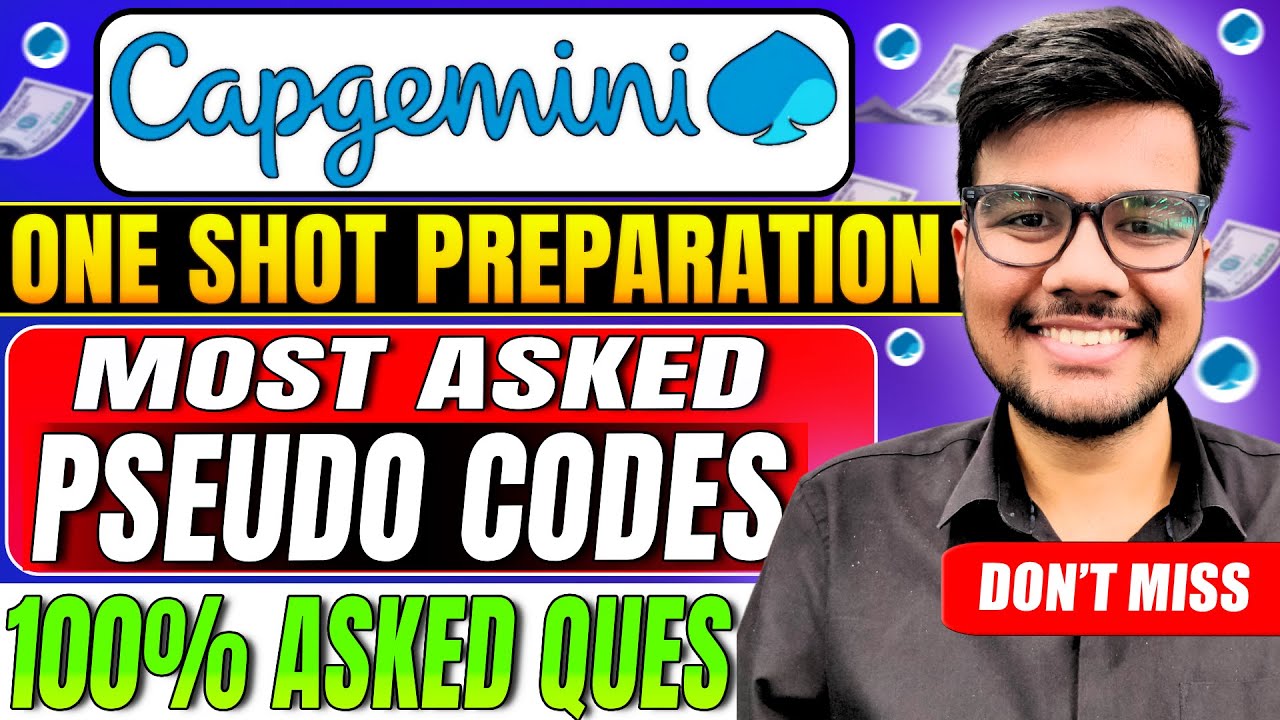 Most Repeated Pseudo Code Questions for Capgemini | Earn upto 6.75LPA