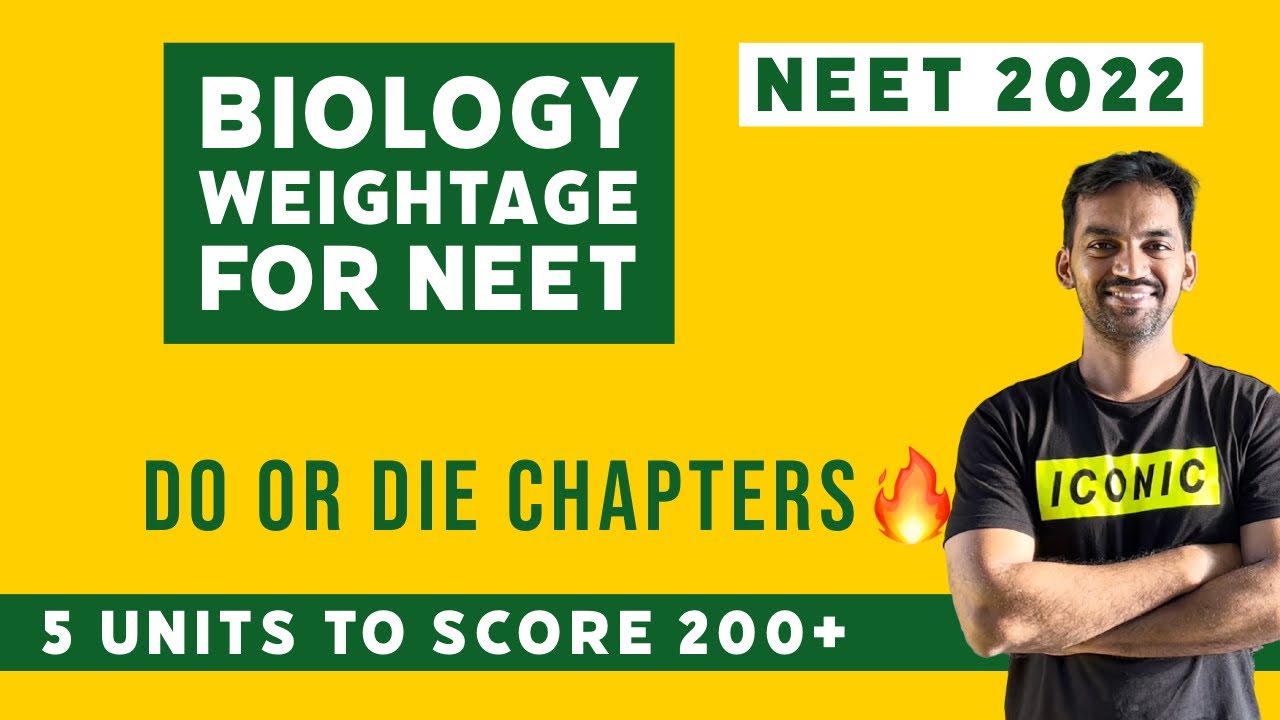 Biology NEET Chapter wise weightage | 5 units to score 200+ in Biology