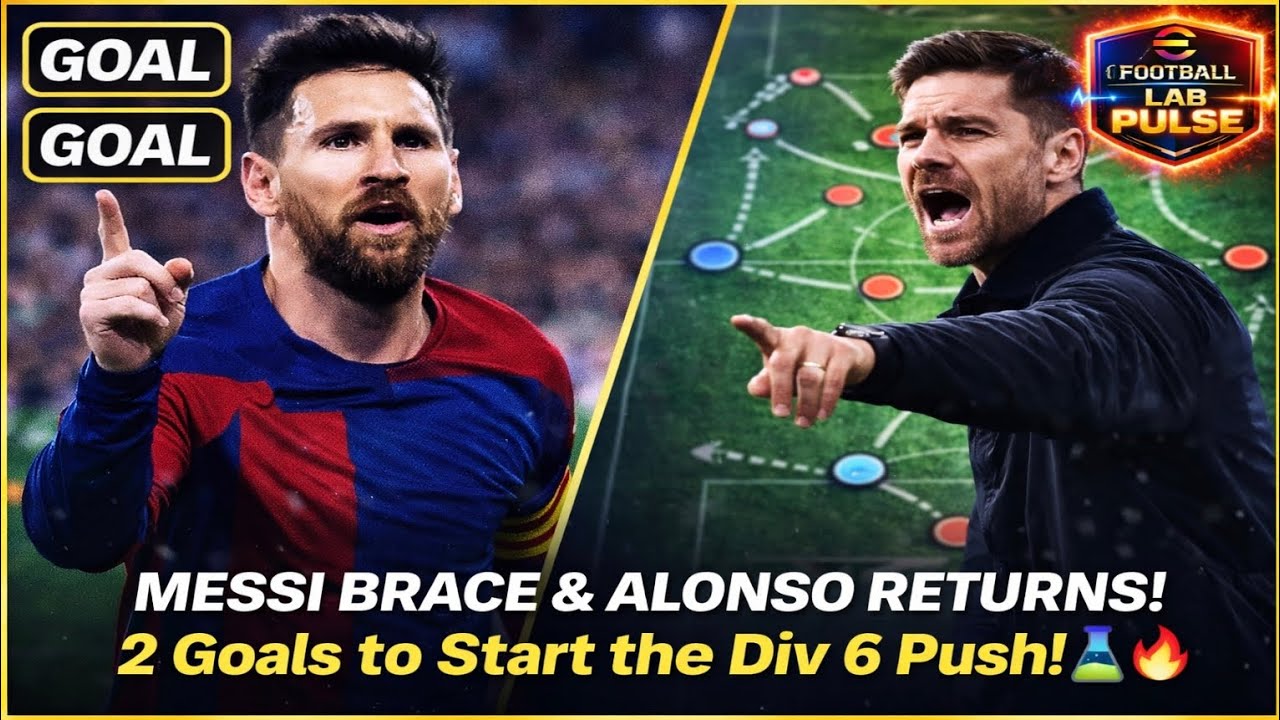 MESSI BRACE & ALONSO RETURNS! 2 Goals to Start the Div 6 Push! 🧪🔥 #efootball #pes #football #messi 