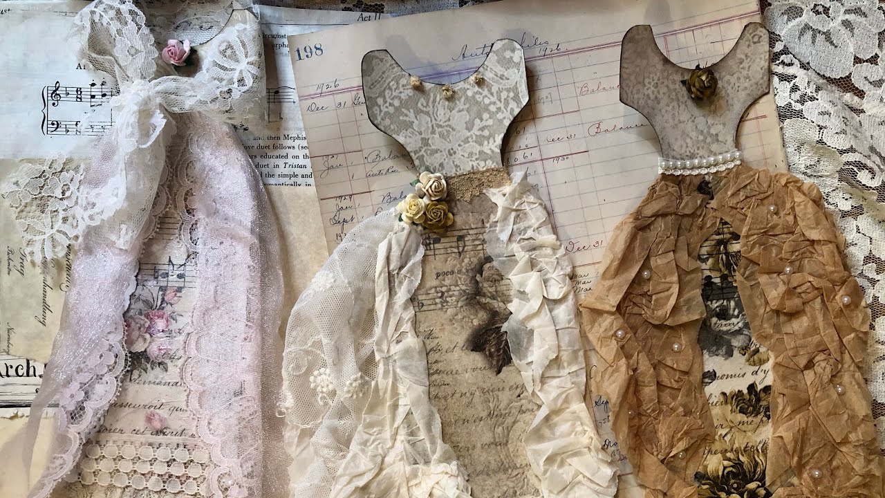 Altered Flash Cards Dresses