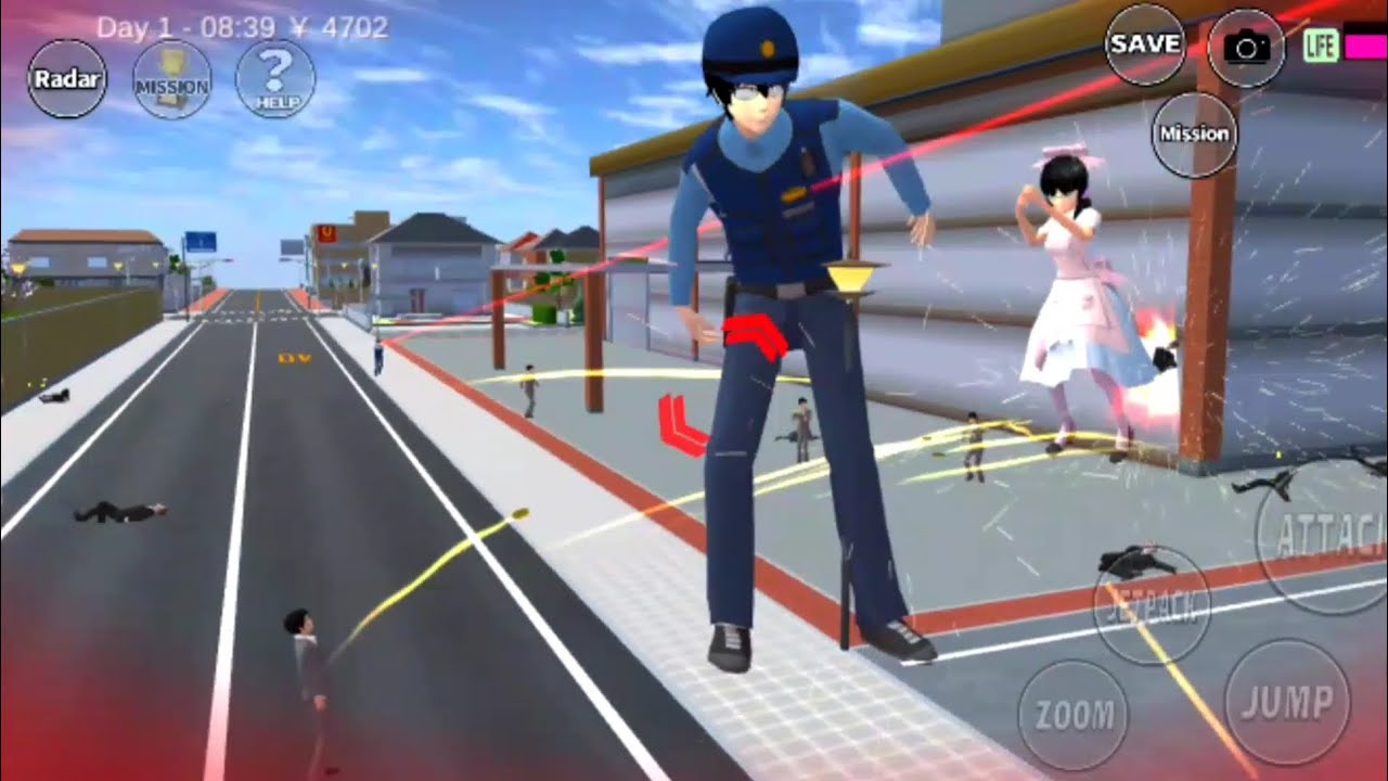 Police super menjadi police raksasa dan paling kuat#sakuraschoolsimulator 