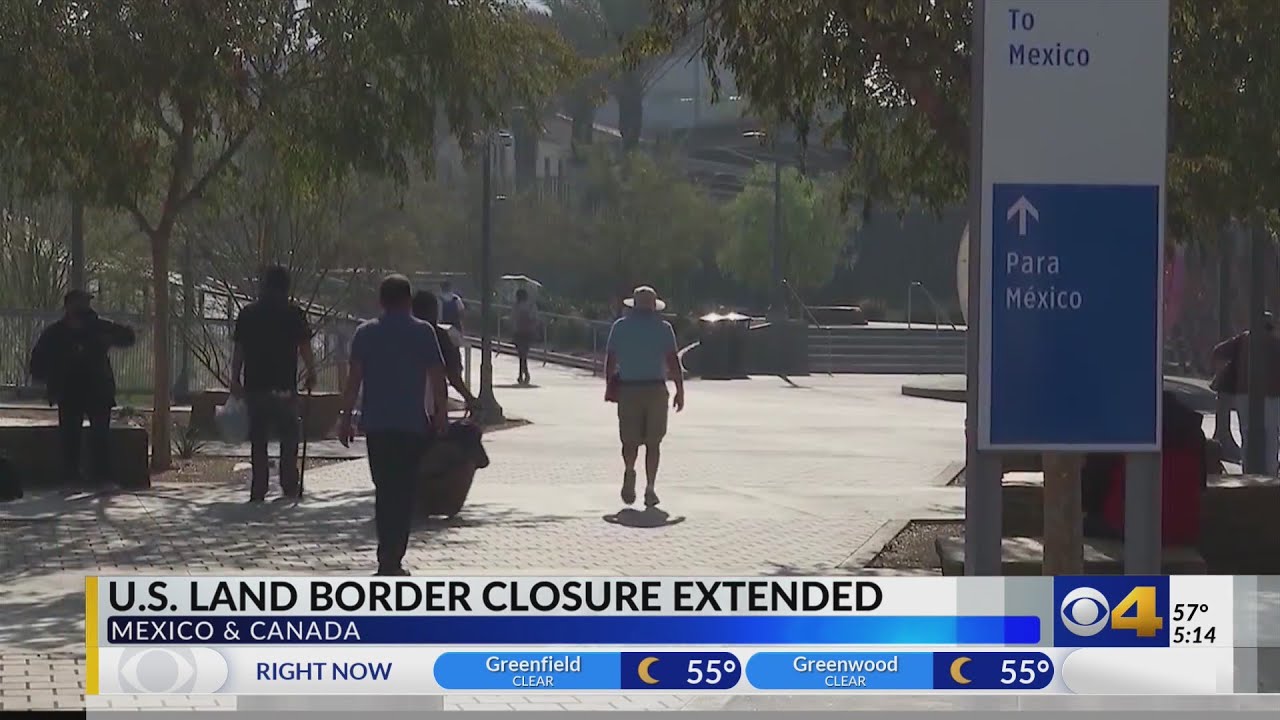 US land border closure extended