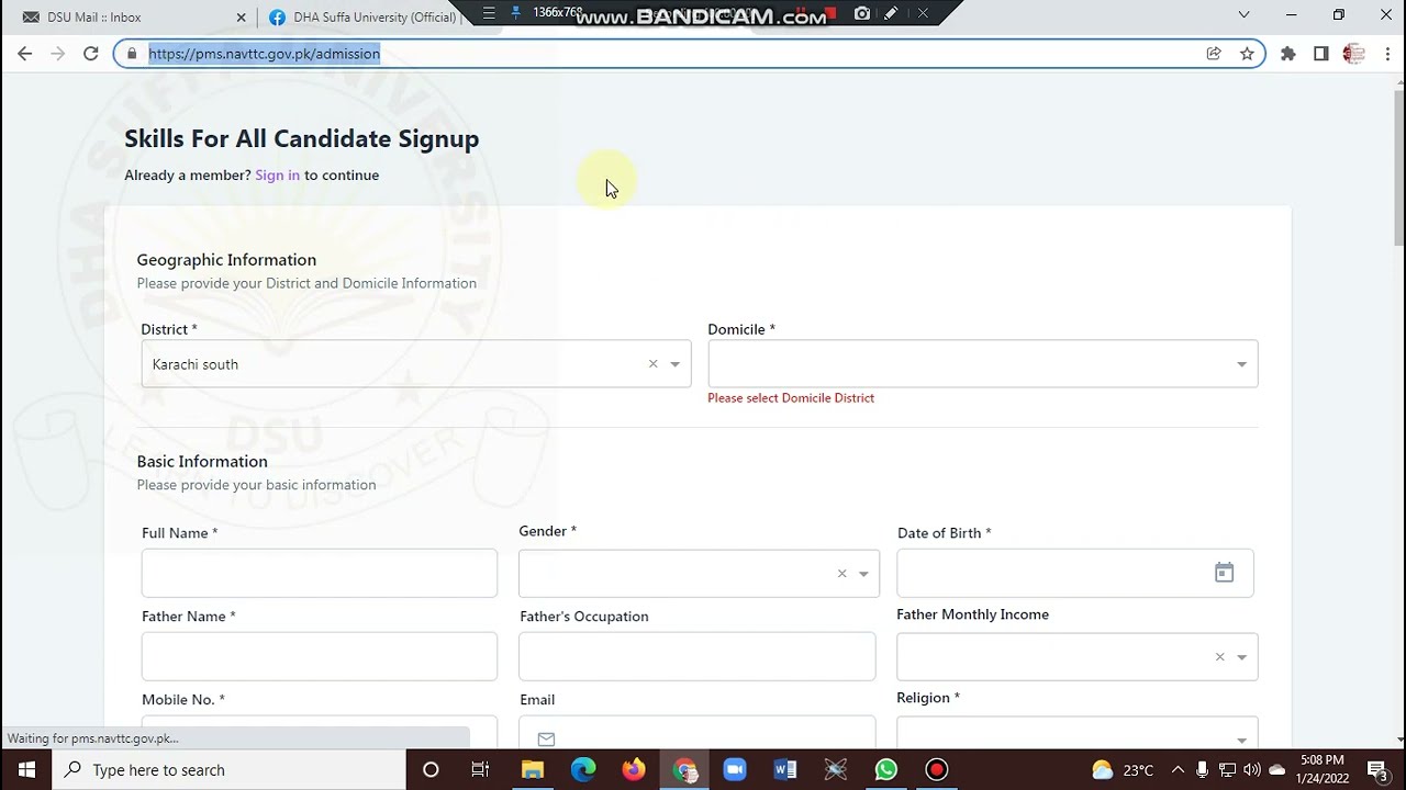 How To Register NAVTTC Batch -III