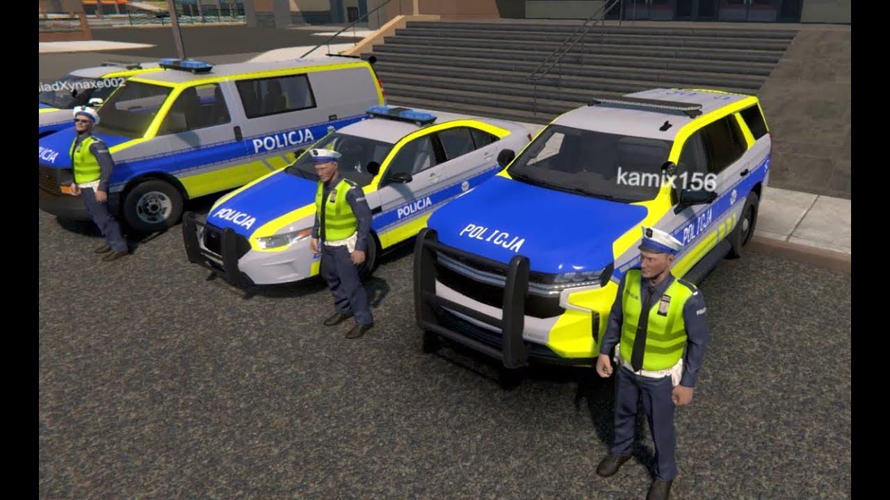 Polski mod do Flashing Lights!  Polskie postacie, samochody, nakrycia głowy, tablice rejestracyjne!