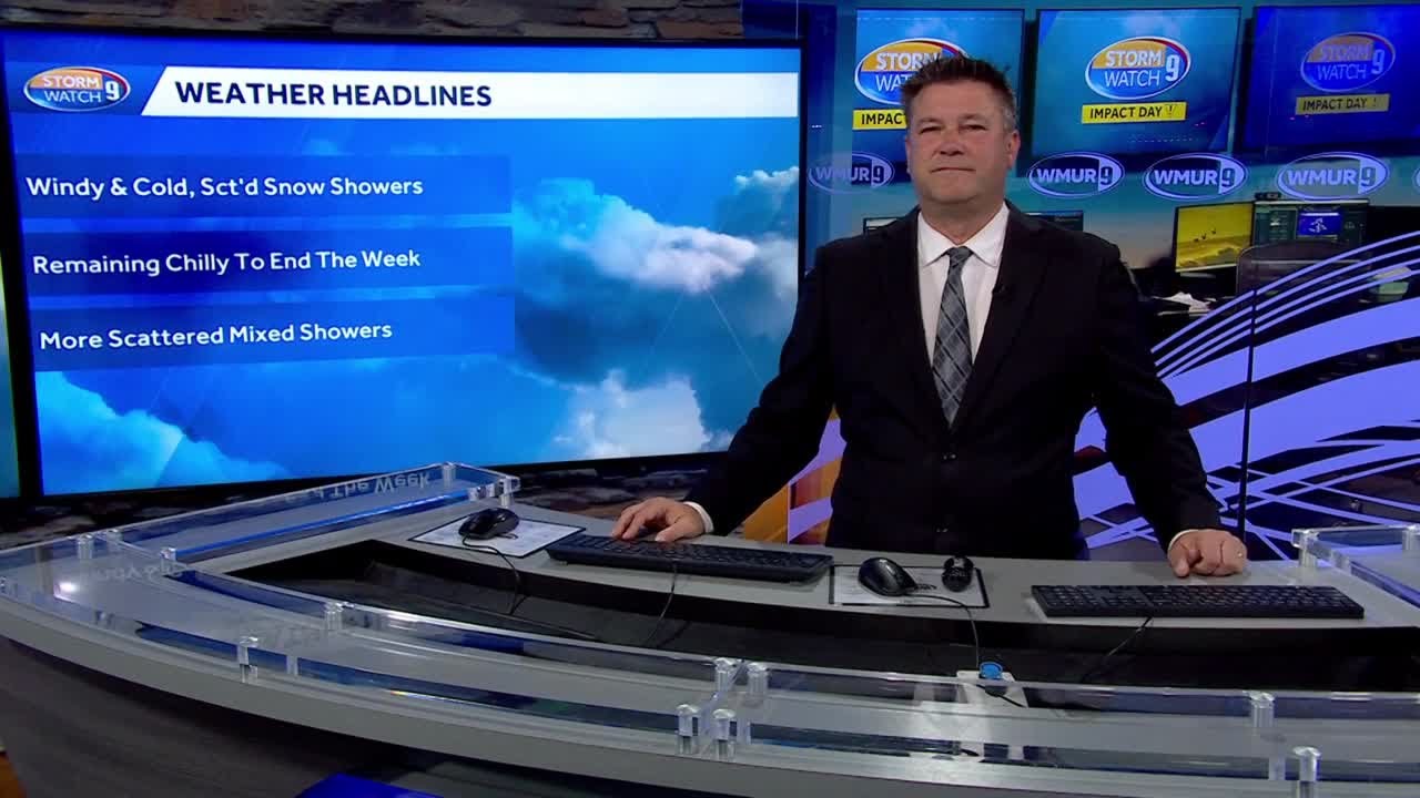 Video: Windy and cold Veterans Day, scattered snow showers in parts of NH