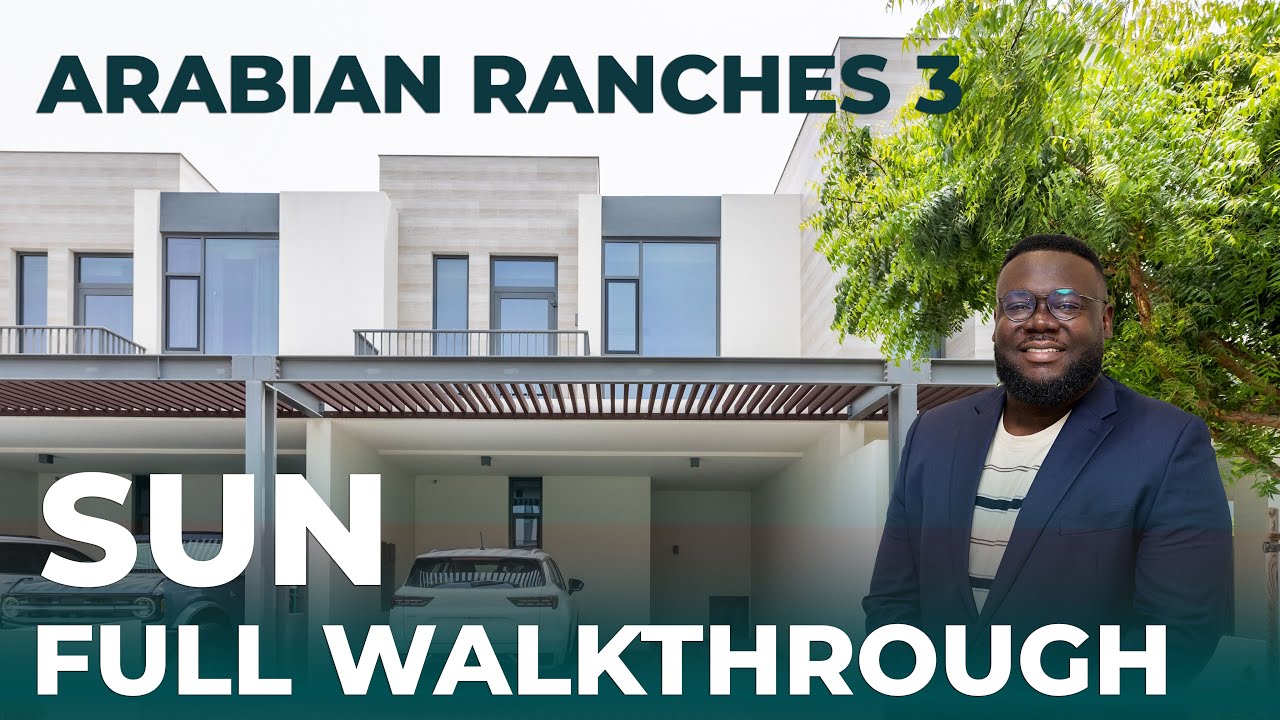 Sun 3 Bedroom Townhouse Full Walkthrough Tour- Arabian Ranches 3