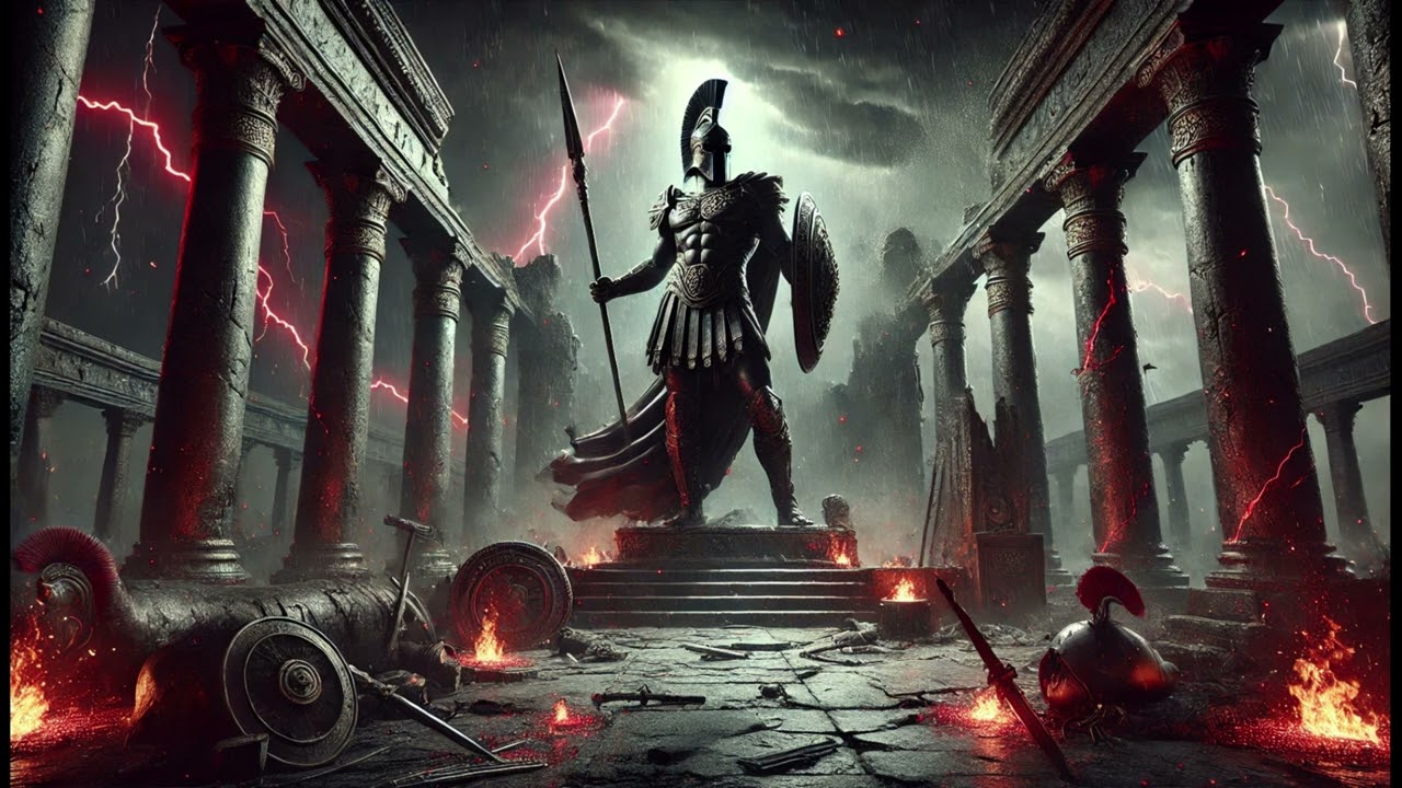 Wrath of the War God Ares | Greek Gods Dark Temple Ambience & Stoic Acoustic Music One Hour