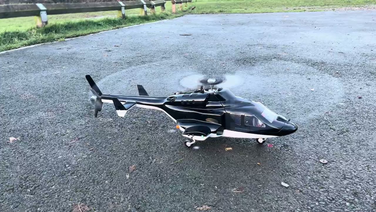 Flywing 450L RC Airwolf V3. spool up never gets old @flywing7015