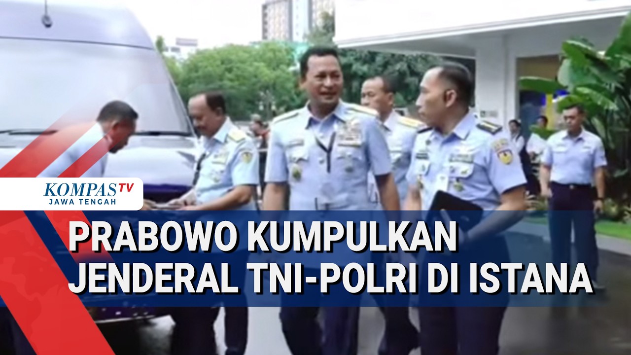 Presiden Prabowo Kumpulkan Jenderal TNI-Polri di Istana