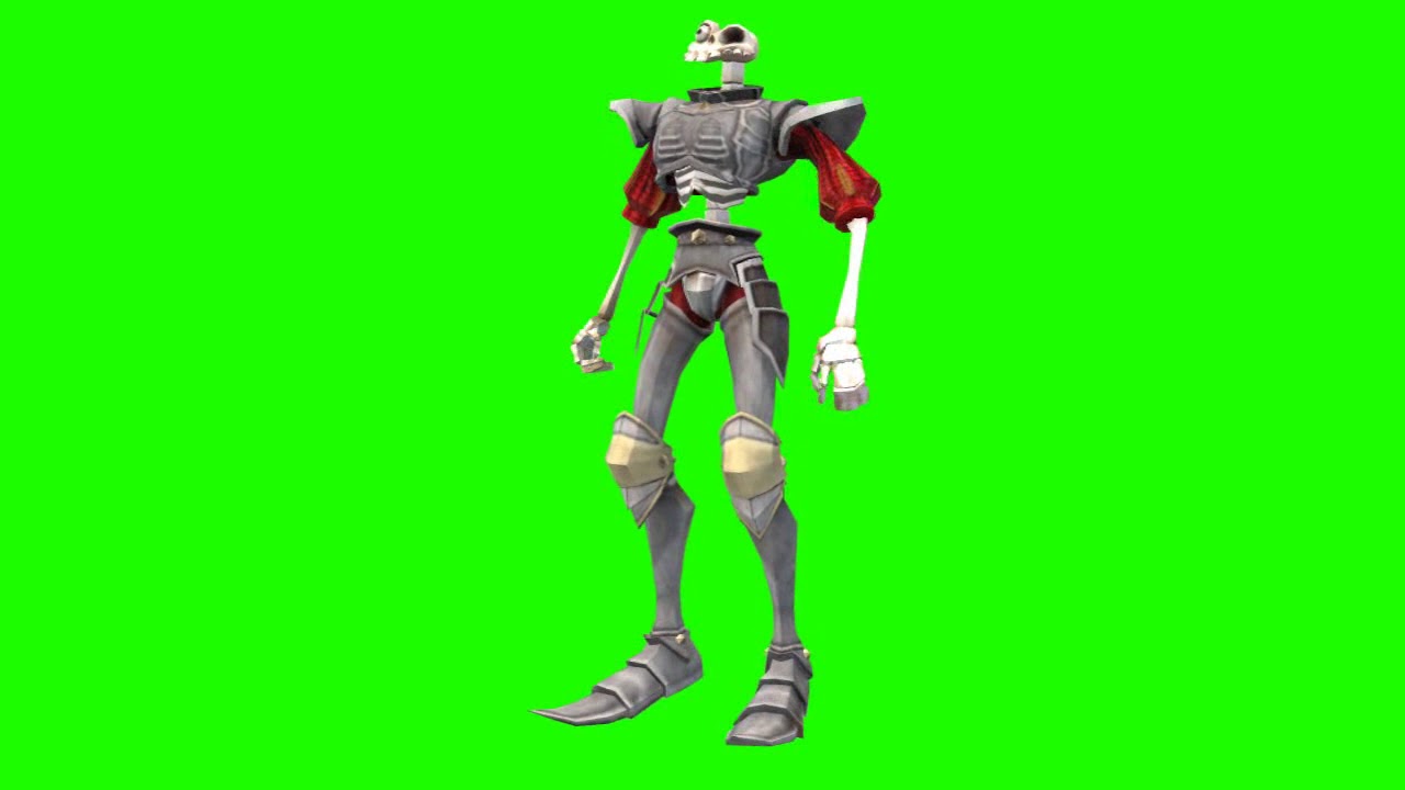 Sir Daniel Fortesque idle animate right chroma