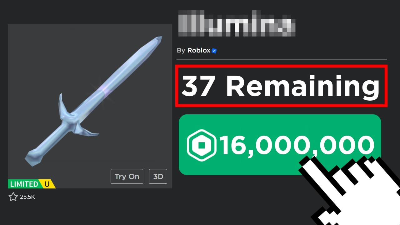 there are ONLY 37 copies of this roblox LIMITED...
